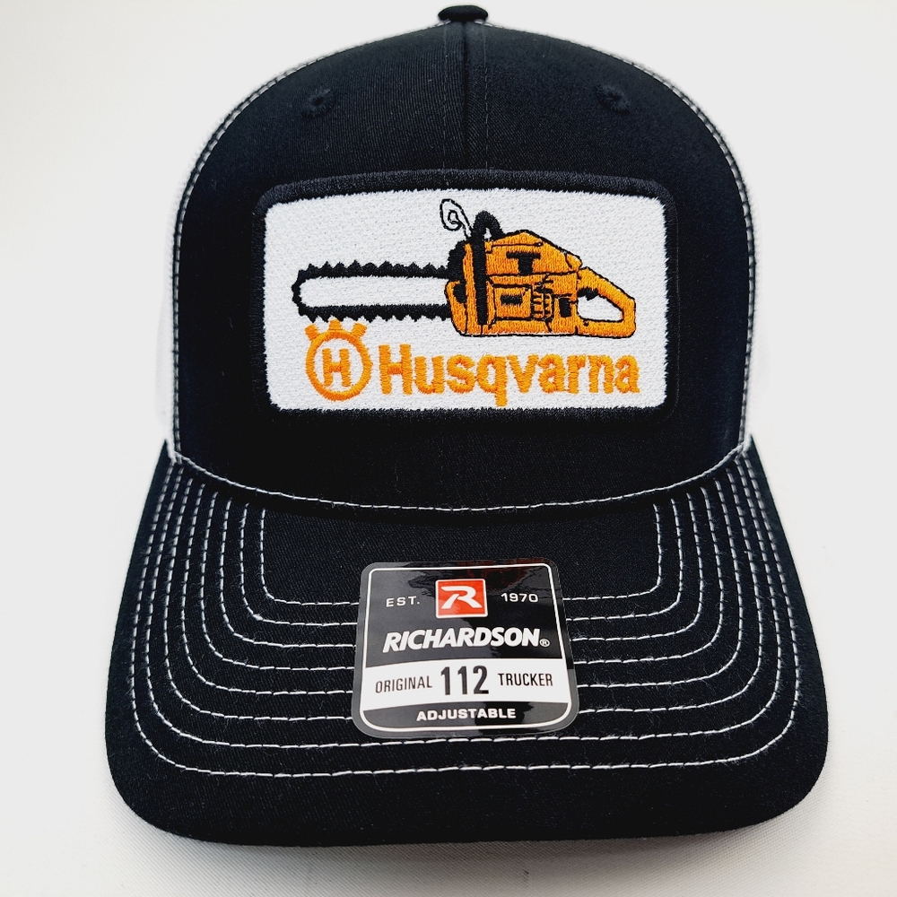 Husqvarna Chainsaws Embroidered Patch Richardson 112 Trucker Mesh Snapback Ca…